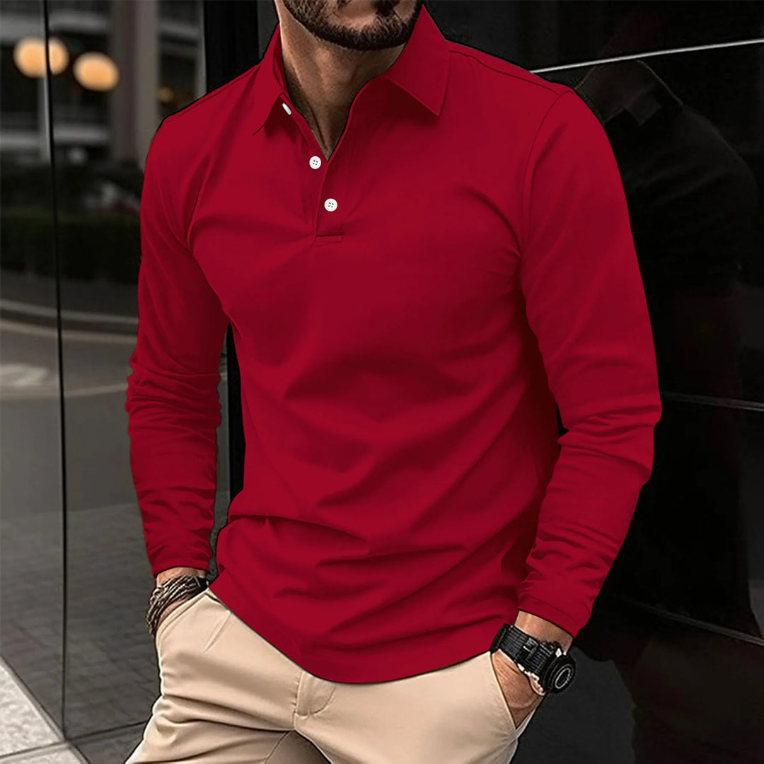 Polo pour Homme – Manches Longues Coupe Structurée Tendance
