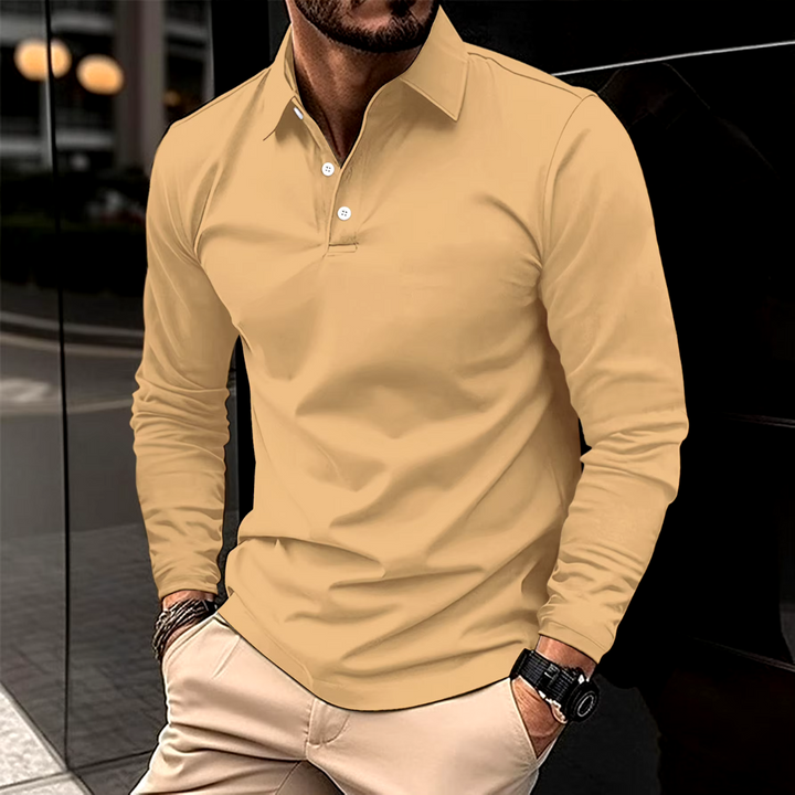 Polo pour Homme – Manches Longues Coupe Structurée Tendance