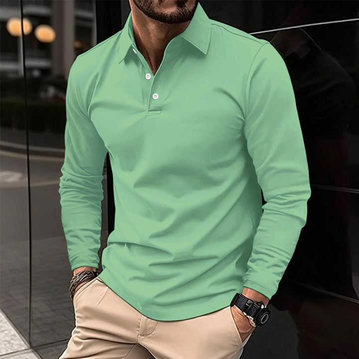 Polo pour Homme – Manches Longues Coupe Structurée Tendance