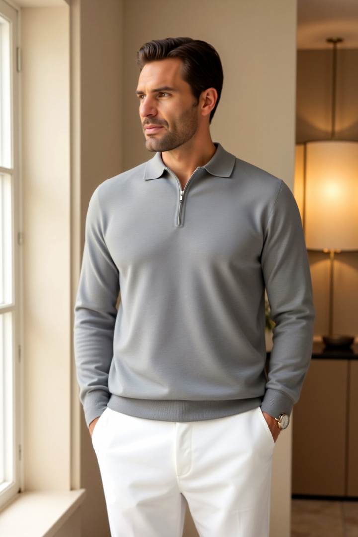 Polo pour Homme – Zippé Coupe Regular Tendance