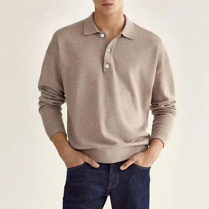 Polo pour Homme – Manches Longues Coupe Ajustée Moderne