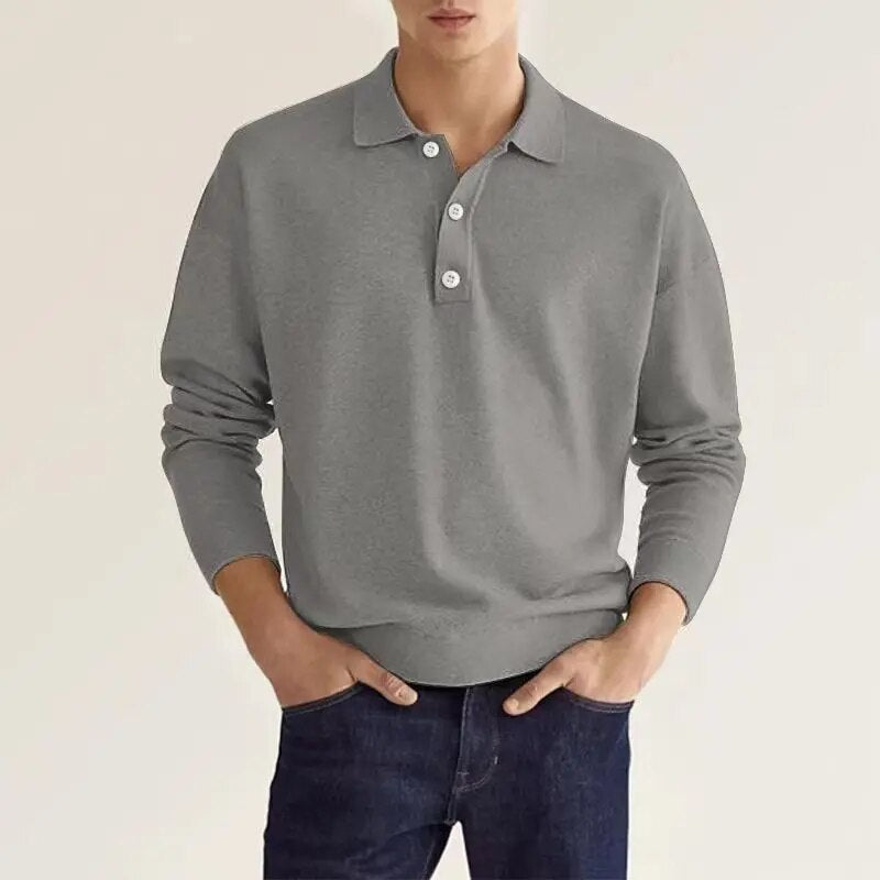 Polo pour Homme – Manches Longues Coupe Ajustée Moderne