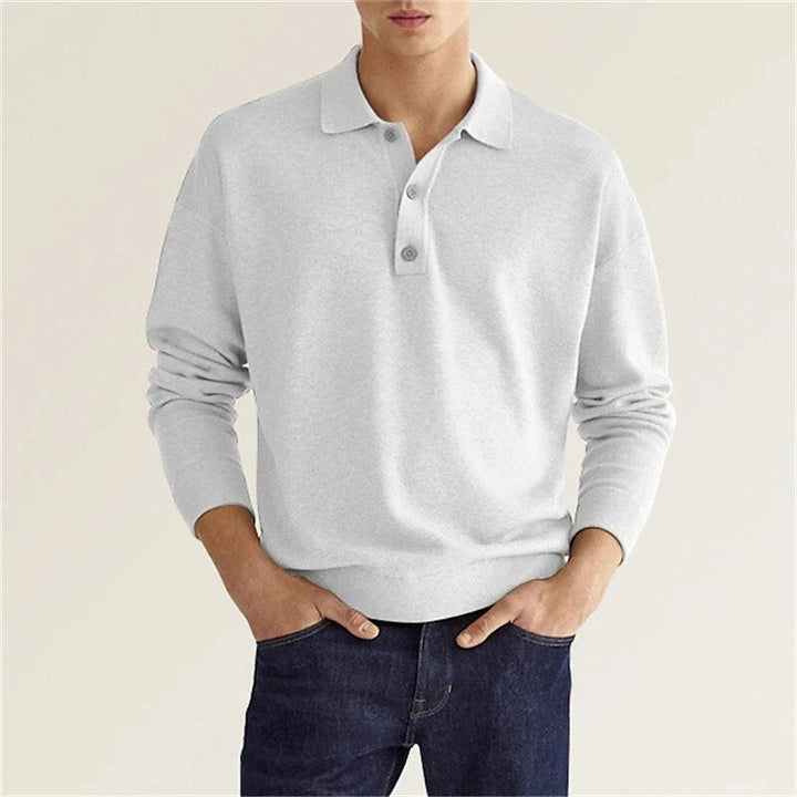 Polo pour Homme – Manches Longues Coupe Ajustée Moderne