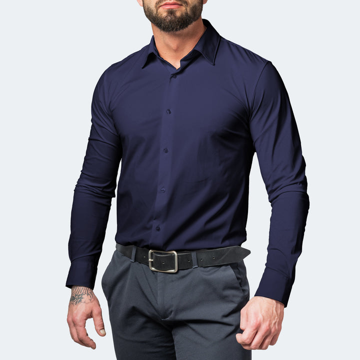 Chemise pour Homme – Stretch Manches Longues Tendance
