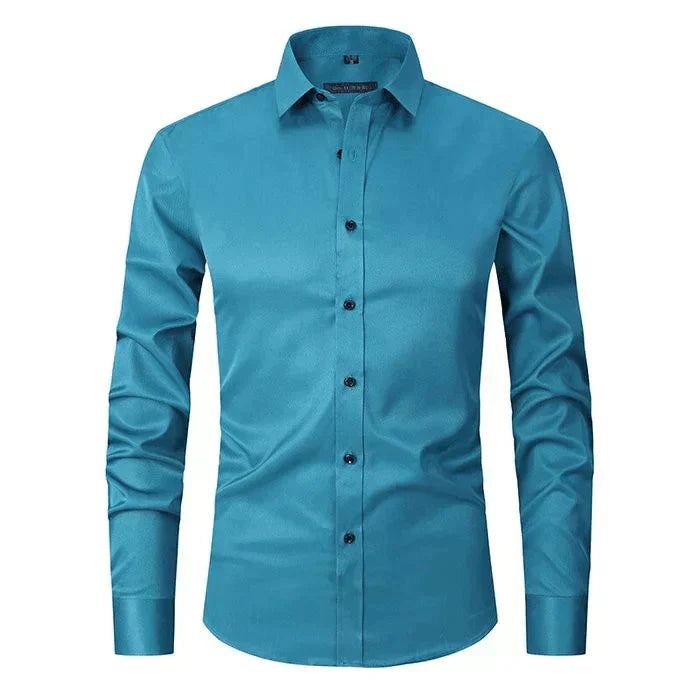 Chemise pour Homme – Manches Longues Col Kent Tendance
