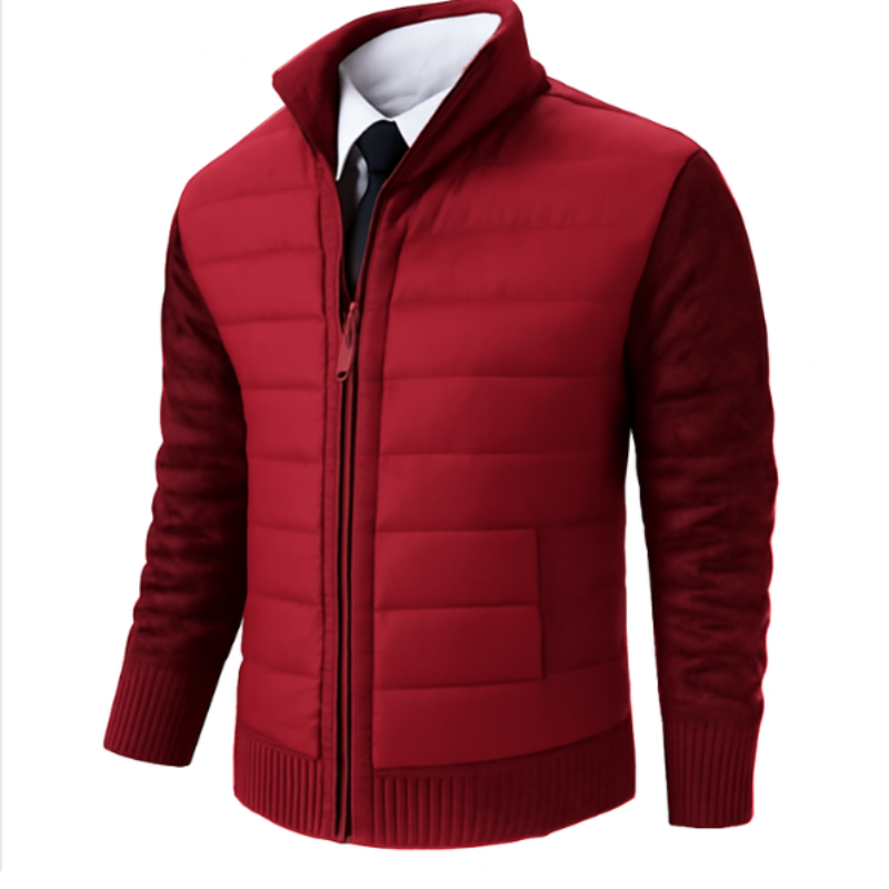 Veste pour Homme – Style Sobre pour la Mi-Saison au Quotidien, Coloris Bordeaux
