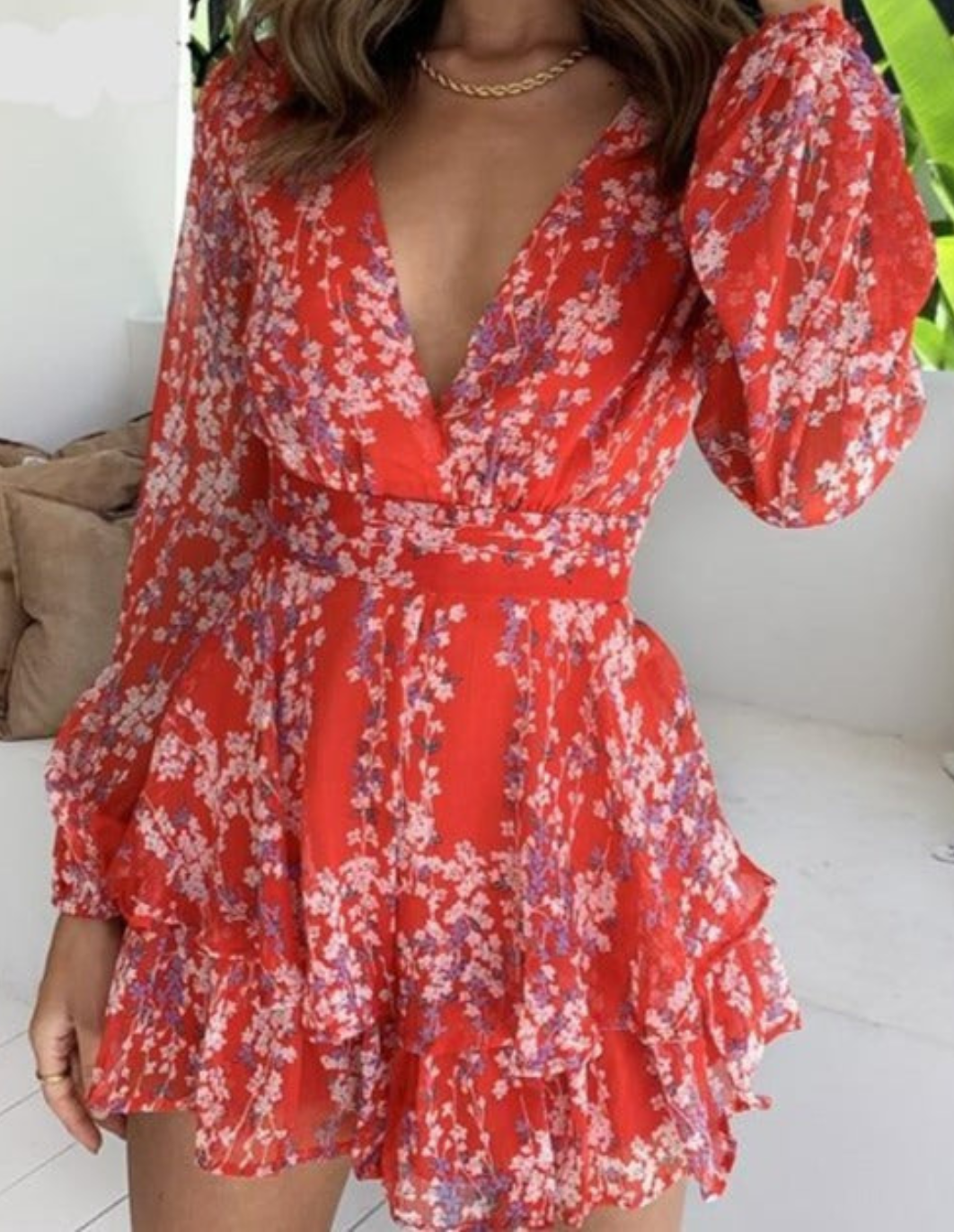 Fleurs rouges / XL