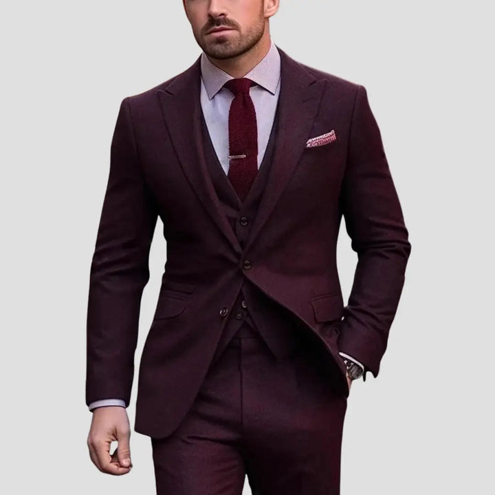 Veste Structurée pour Homme – Costume Moderne Trois Pièces