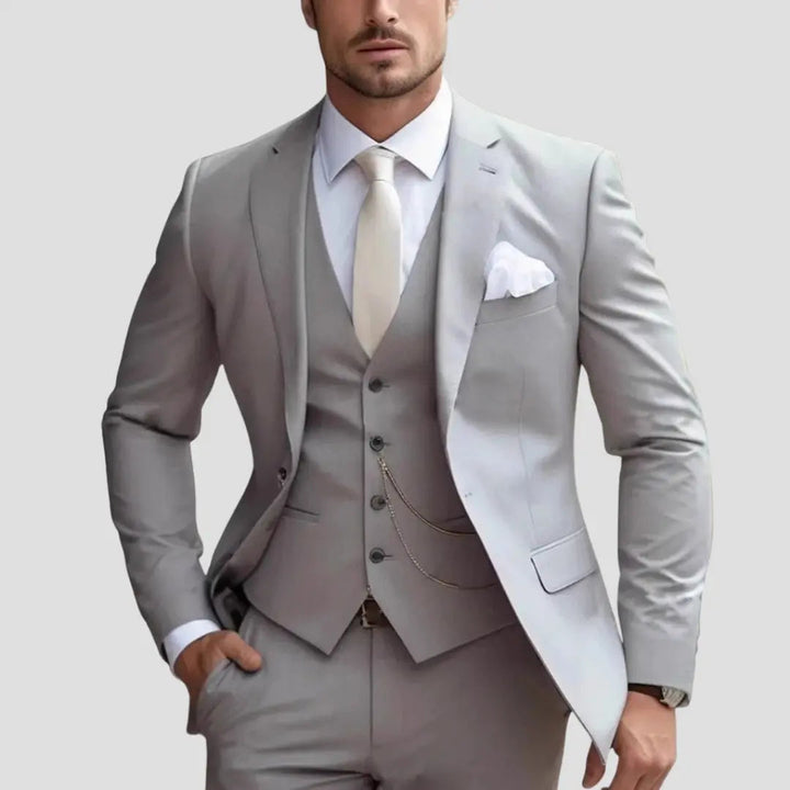 Veste Structurée pour Homme – Costume Moderne Trois Pièces