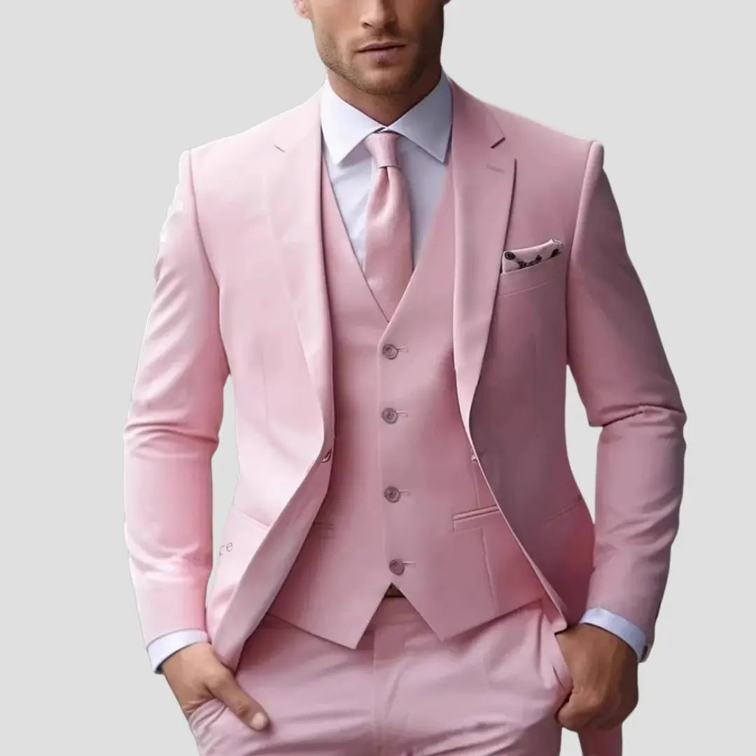 Veste Structurée pour Homme – Costume Moderne Trois Pièces