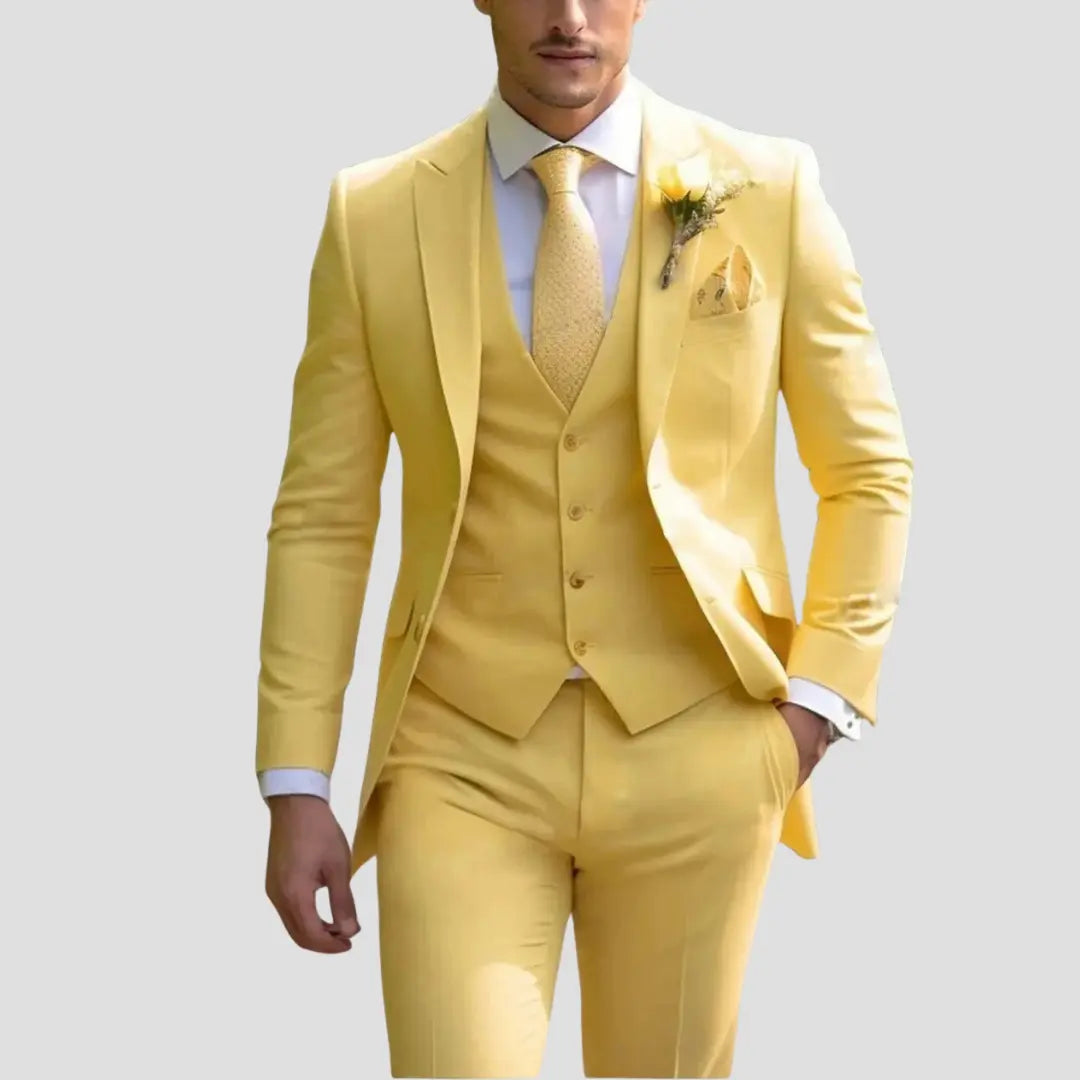 Veste Structurée pour Homme – Costume Moderne Trois Pièces