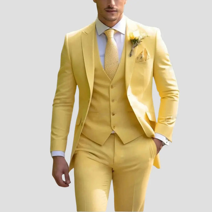 Veste Structurée pour Homme – Costume Moderne Trois Pièces