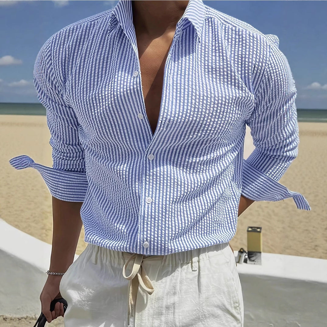 Chemise Structurée pour Homme – Chemise De Travail À Rayures