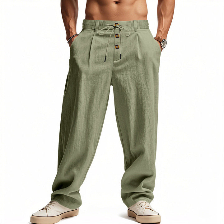 Pantalon Droit pour Homme – Pantalons D Été Décontractés
