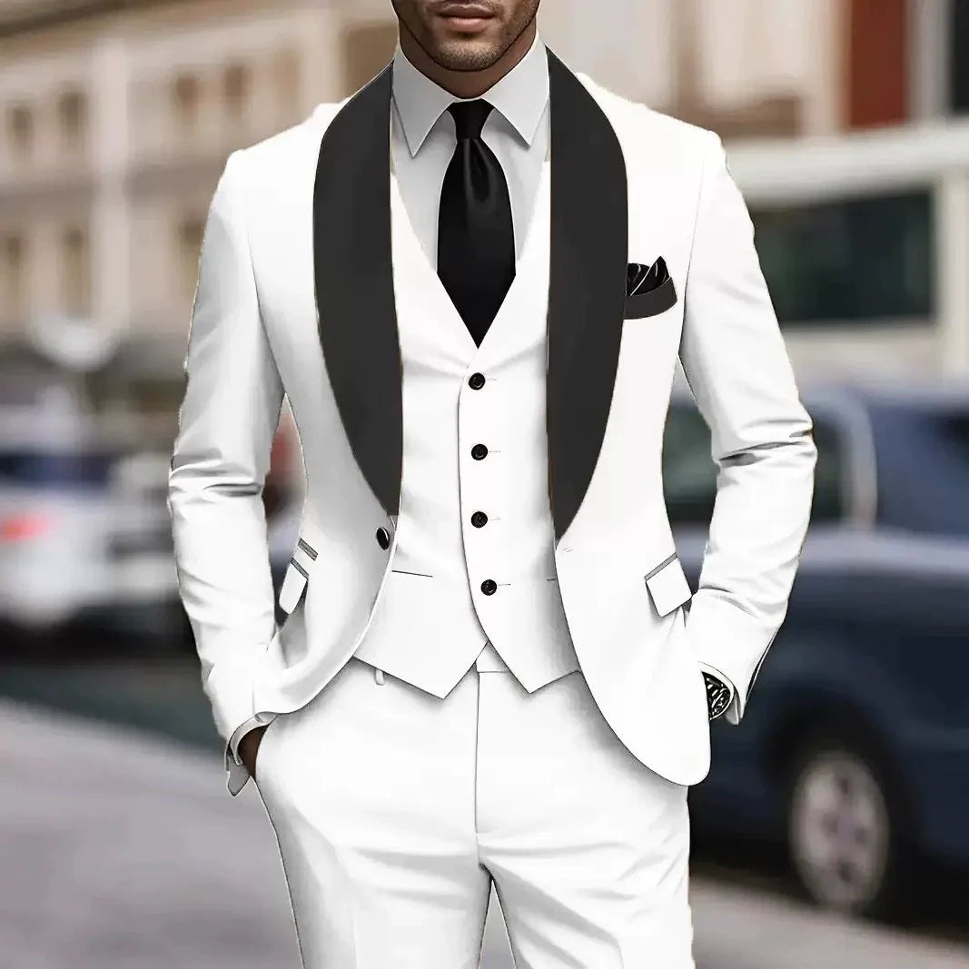 Veste Structurée pour Homme – Costume À Col Chal