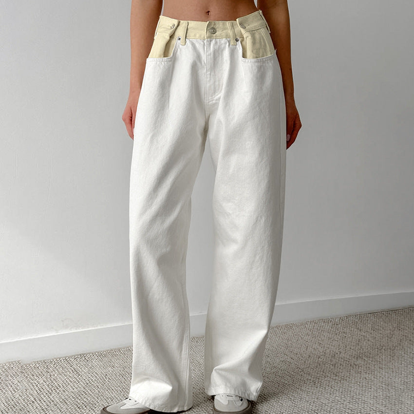 Maison valmont™ | pantalon taille haute contrasté