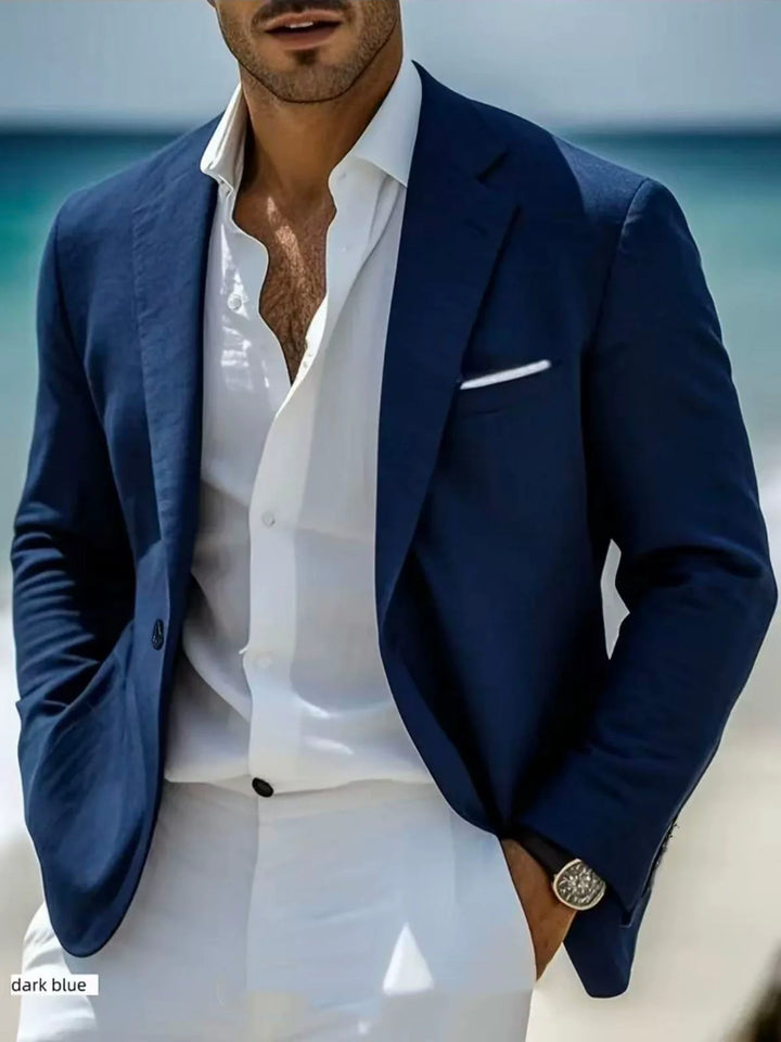 Veste Structurée pour Homme – Blazer À Revers Classique