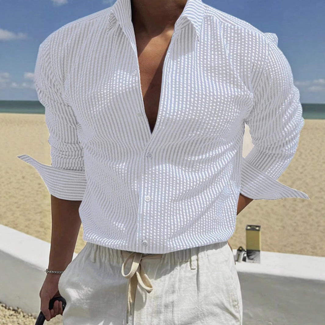 Chemise Structurée pour Homme – Chemise De Travail À Rayures