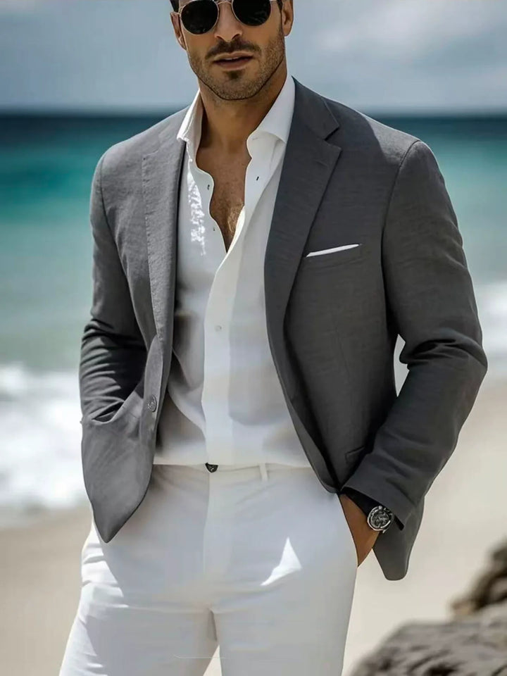 Veste Structurée pour Homme – Blazer À Revers Classique