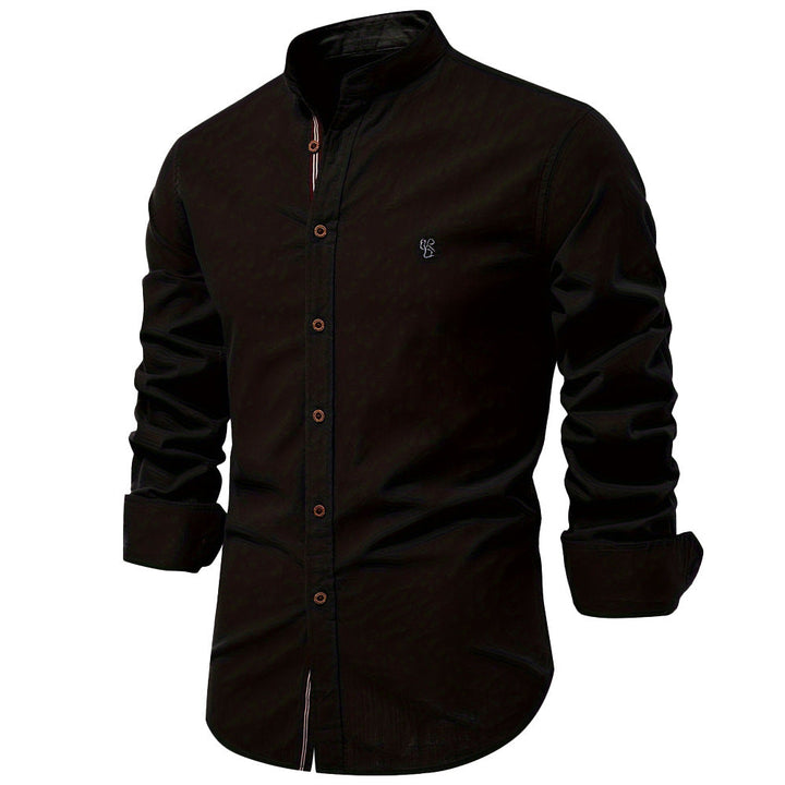 Chemise Structurée pour Homme – Chemise À Col Mandarin