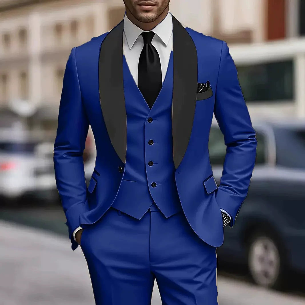 Veste Structurée pour Homme – Costume À Col Chal