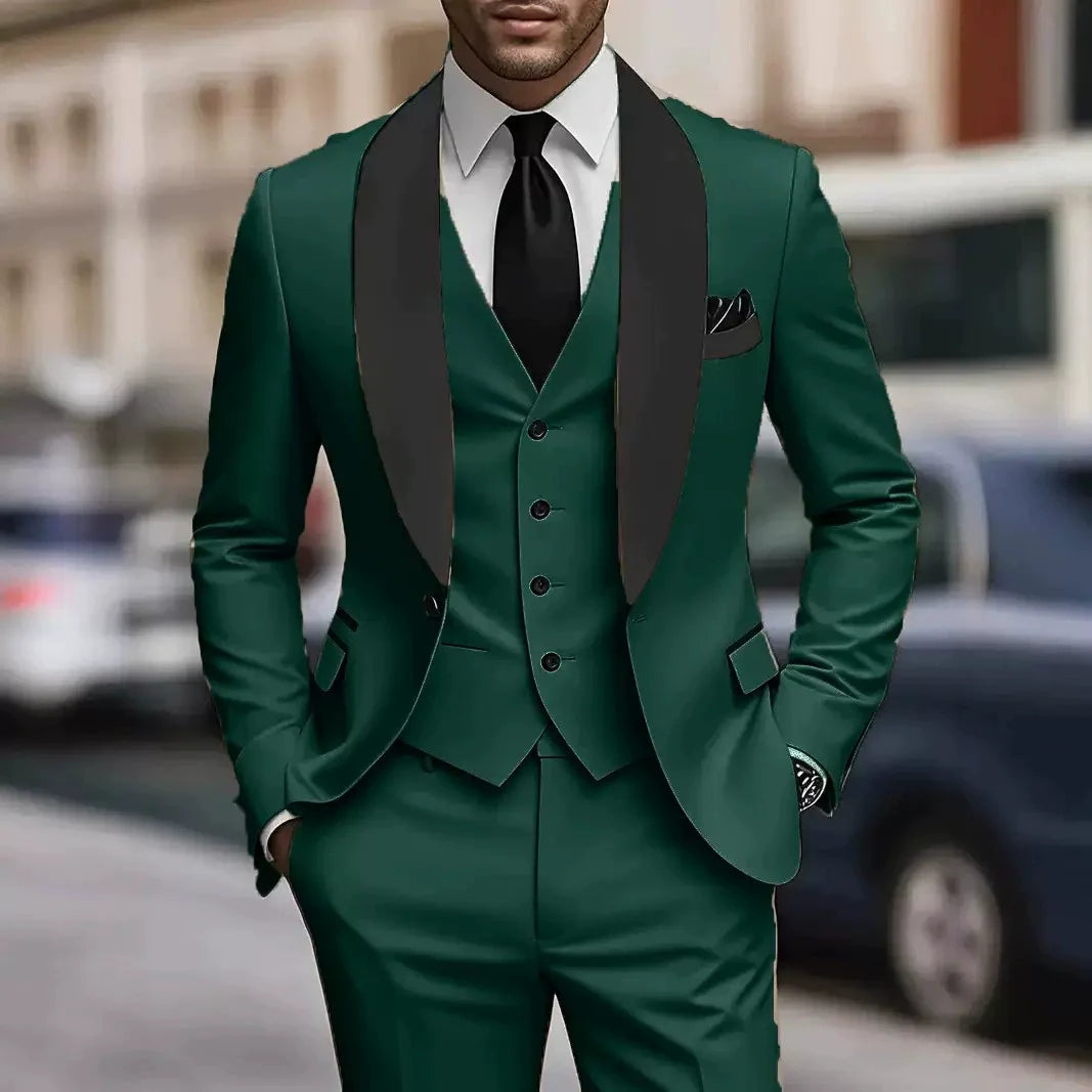 Veste Structurée pour Homme – Costume À Col Chal