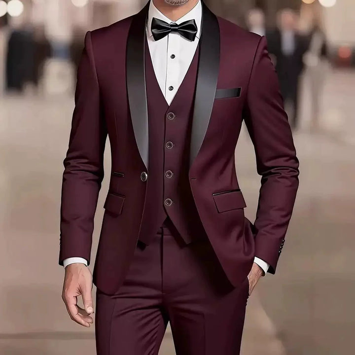 Veste Structurée pour Homme – Costume À Col Chal