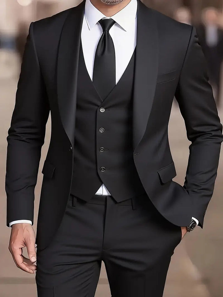 Veste Structurée pour Homme – Costume À Col Chal