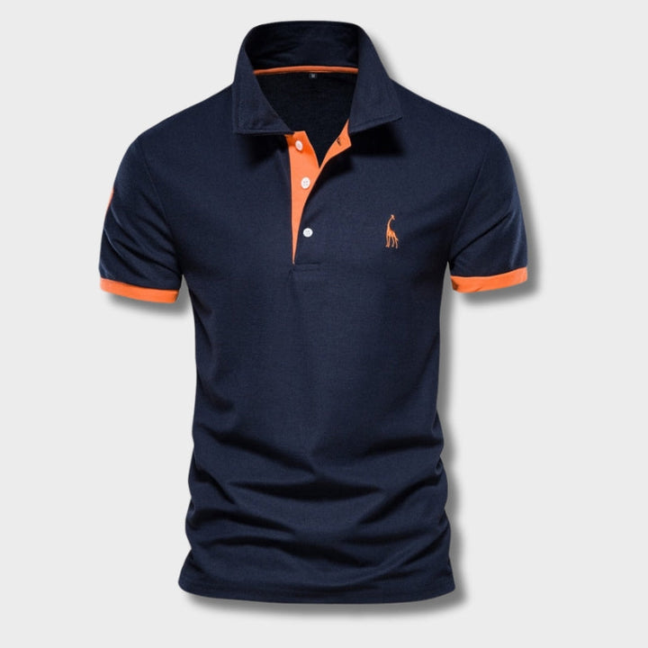 Polo pour Homme – Bicolore Col Boutonné Tendance
