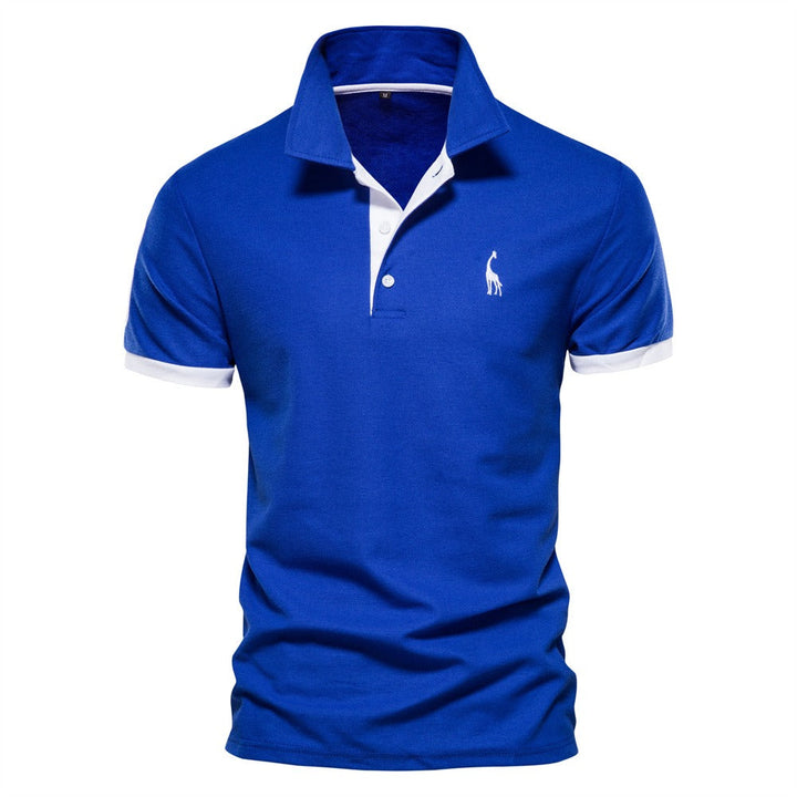 Polo pour Homme – Bicolore Col Boutonné Tendance
