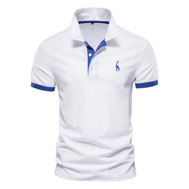 Polo pour Homme – Bicolore Col Boutonné Tendance