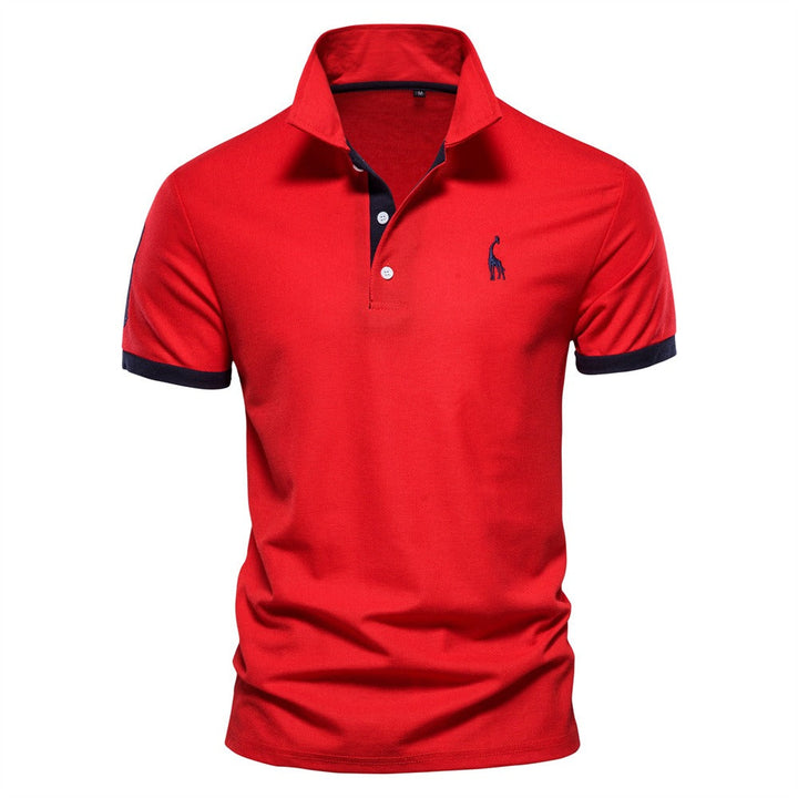 Polo pour Homme – Bicolore Col Boutonné Tendance