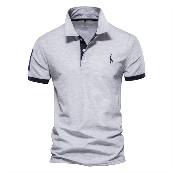 Polo pour Homme – Bicolore Col Boutonné Tendance