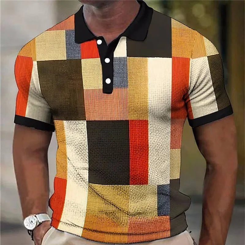 Polo pour Homme – Polo À Carreaux Colorés