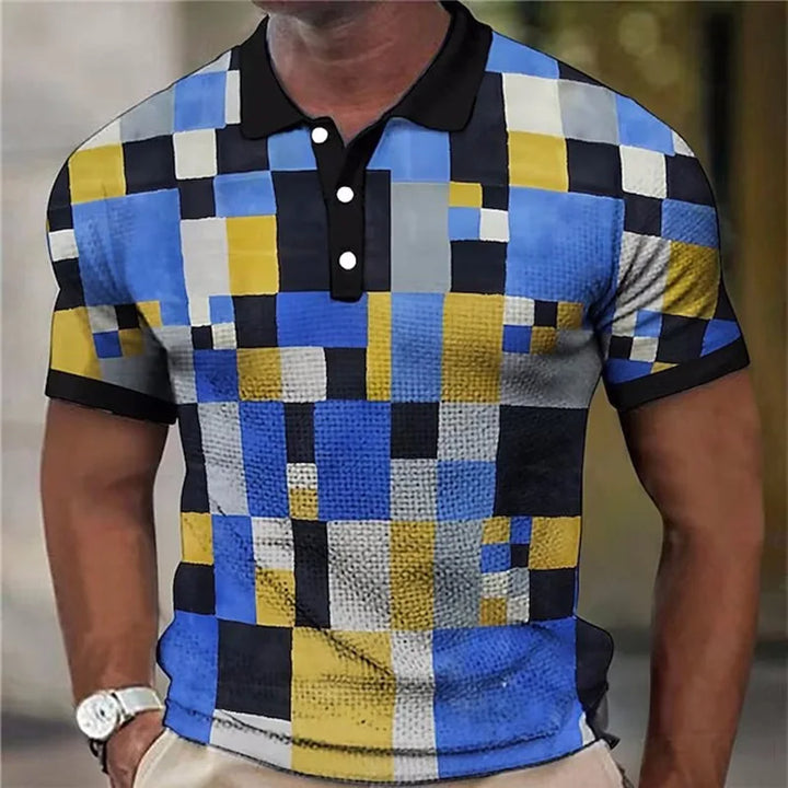Polo pour Homme – Polo À Carreaux Colorés