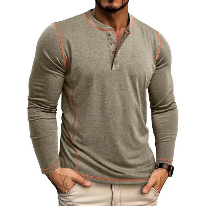 Chemise Structurée pour Homme – T Shirt À Manches Longues Décontracté