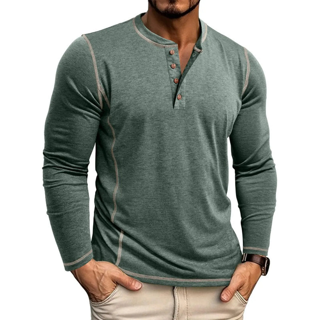 Chemise Structurée pour Homme – T Shirt À Manches Longues Décontracté