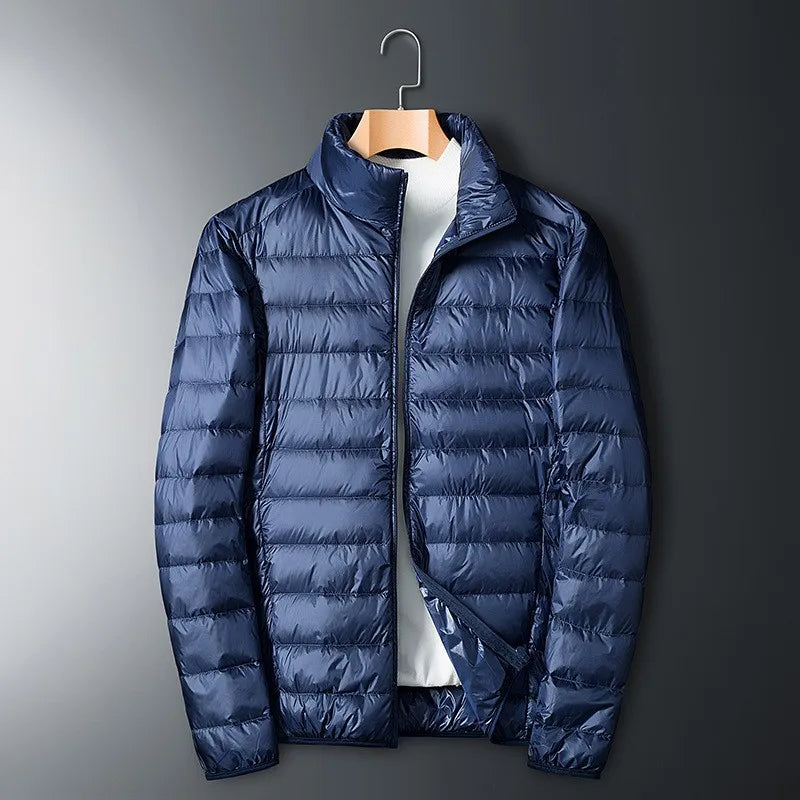 Doudoune pour Homme – Doudoune Zippée À Col Montant