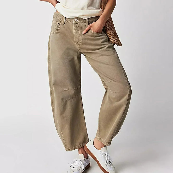 Pantalon pour Femme – Ligne Nette au Quotidien pour Toutes les Occasions, Coloris Beige
