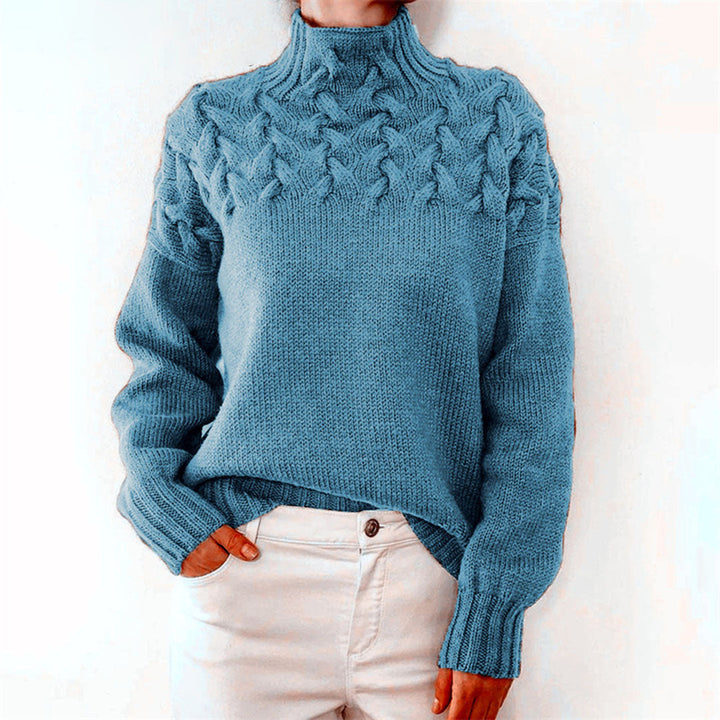 Pull pour Femme – Pull En Maille À Col Roulé
