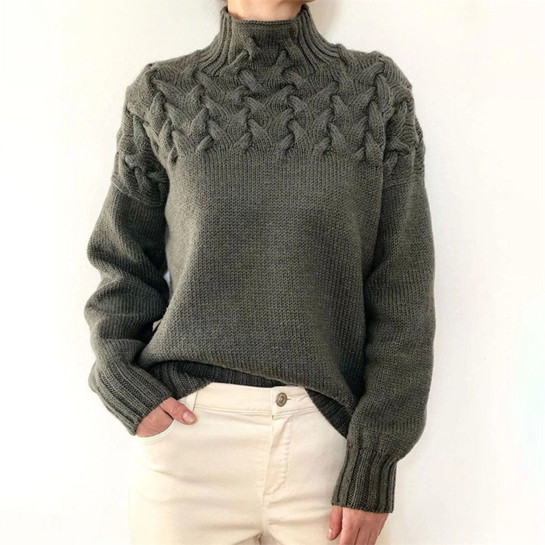 Pull pour Femme – Pull En Maille À Col Roulé