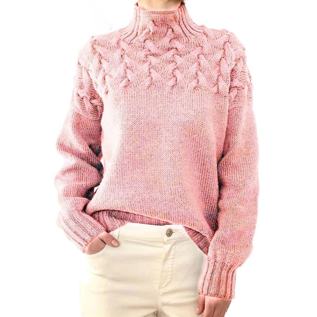 Pull pour Femme – Pull En Maille À Col Roulé