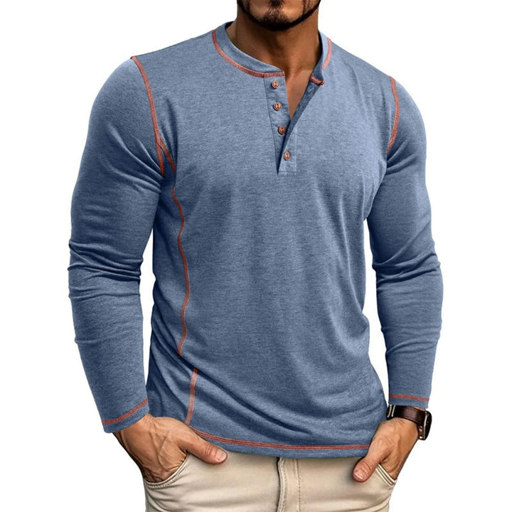 Chemise Structurée pour Homme – T Shirt À Manches Longues Décontracté