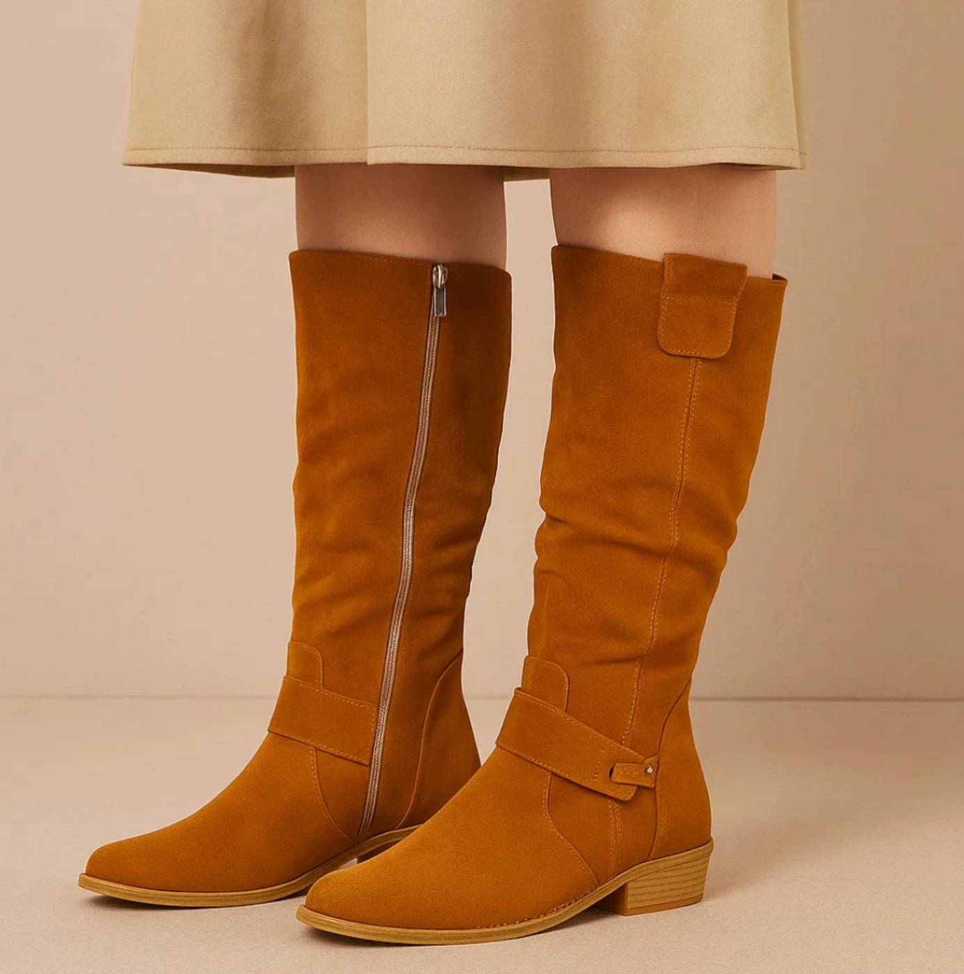 Maison Valmont™ | Bottes en Daim Élégantes