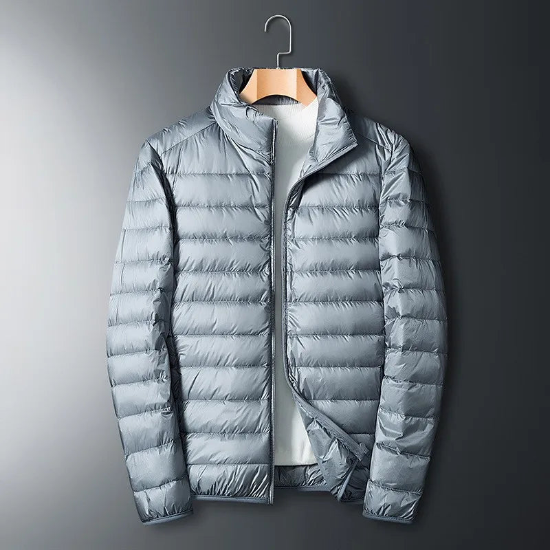 Doudoune pour Homme – Doudoune Zippée À Col Montant