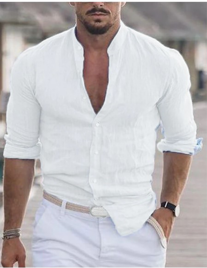 Chemise pour Homme – Col Montant Estivale Tendance