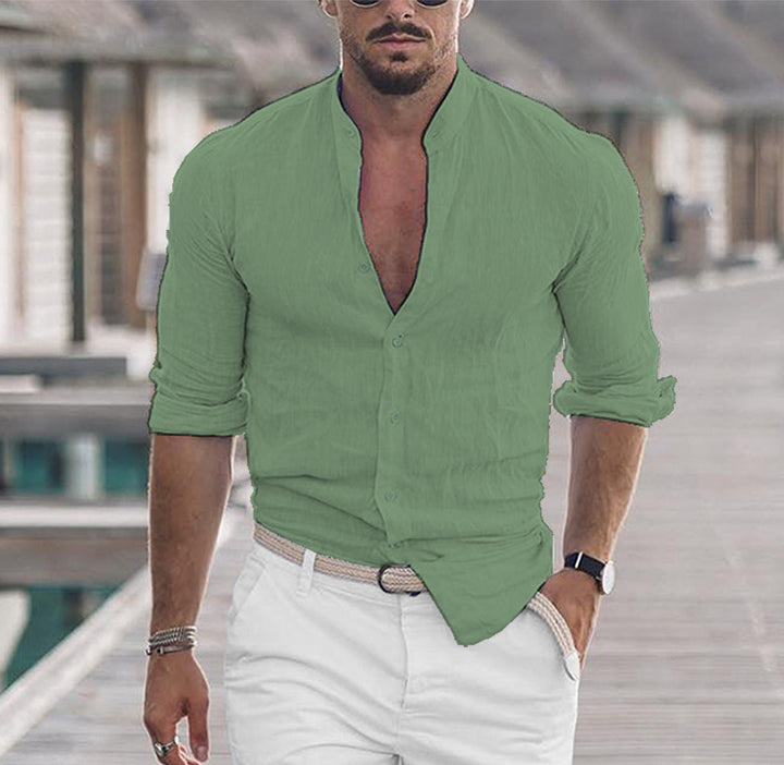 Chemise pour Homme – Col Montant Estivale Tendance