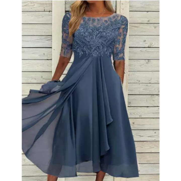Robe Fluide pour Femme – Mini Robe À Manches Et Col