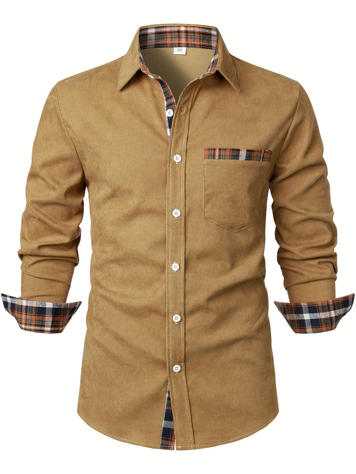 Chemise Structurée pour Homme – Chemise À Col Carré