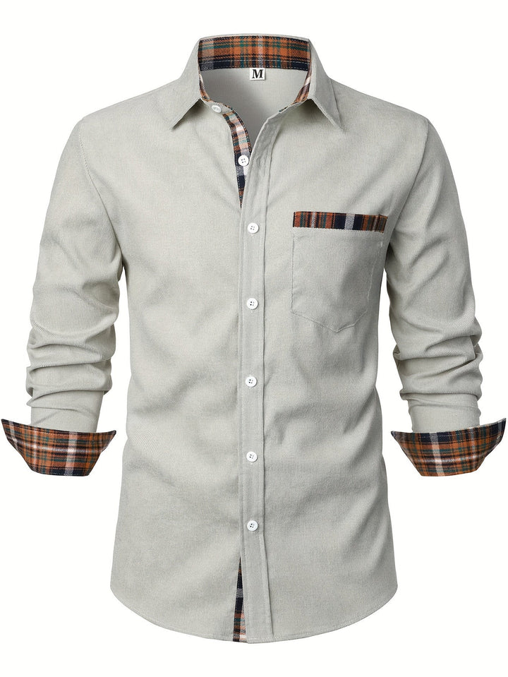 Chemise Structurée pour Homme – Chemise À Col Carré